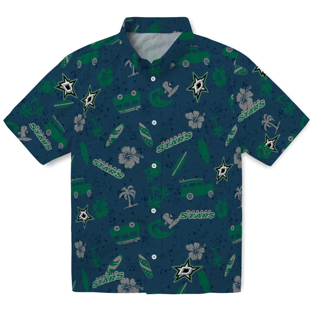 Dallas Stars Hawaiian Shirt - Beach Vibe | Hula Hawaiian Shirts