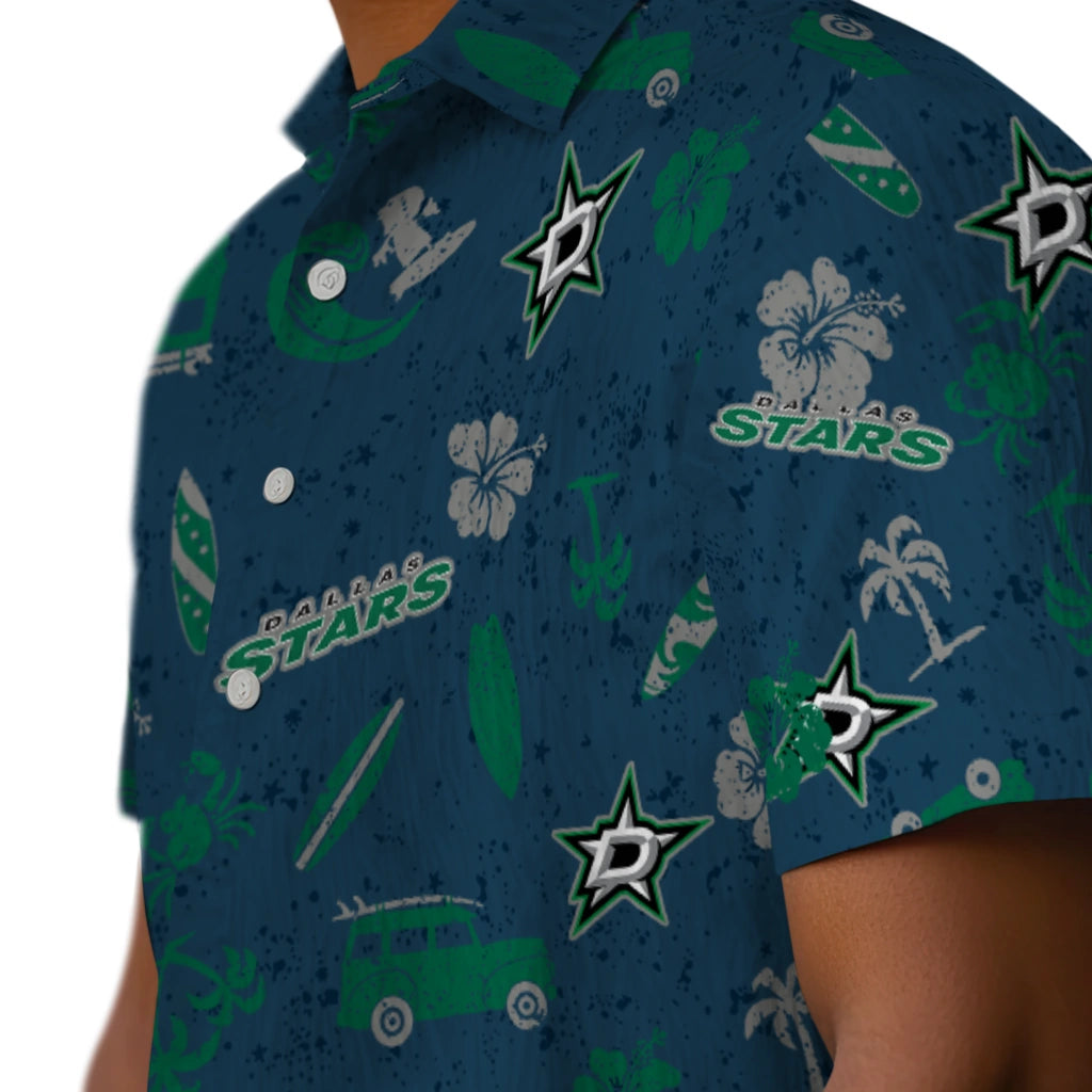 Dallas Stars Hawaiian Shirt - Beach Vibe | Hula Hawaiian Shirts