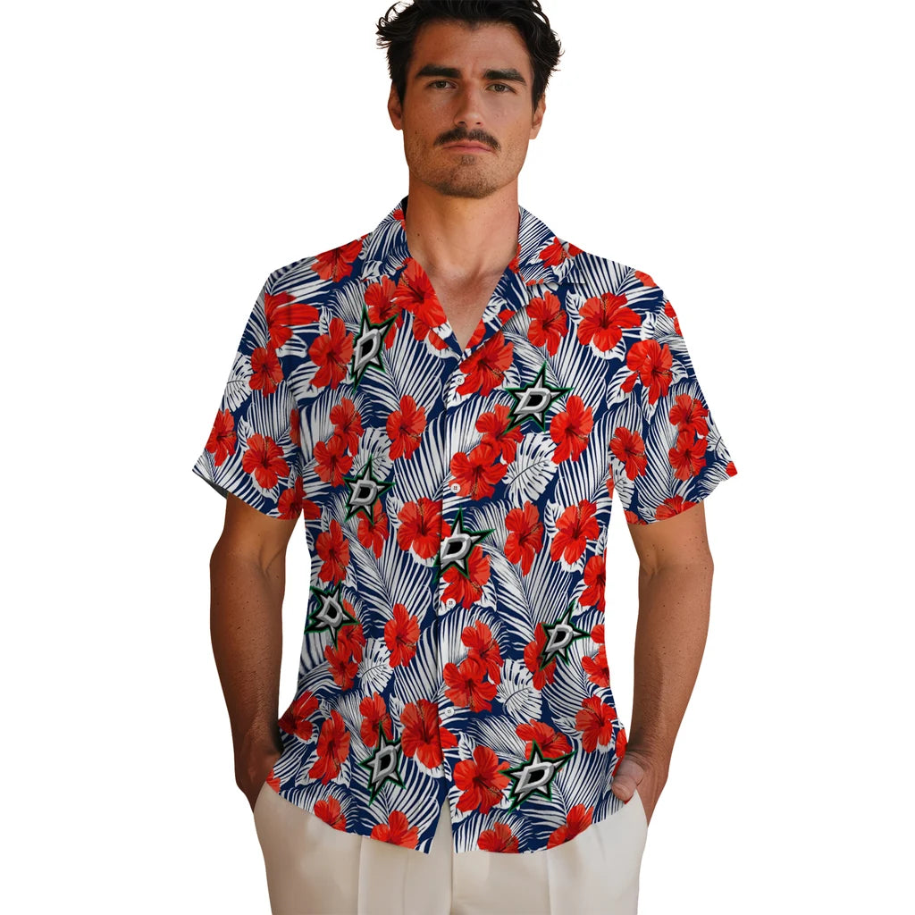 Dallas Stars Hawaiian Shirt - Hibiscus Fiesta | Hula Hawaiian Shirts