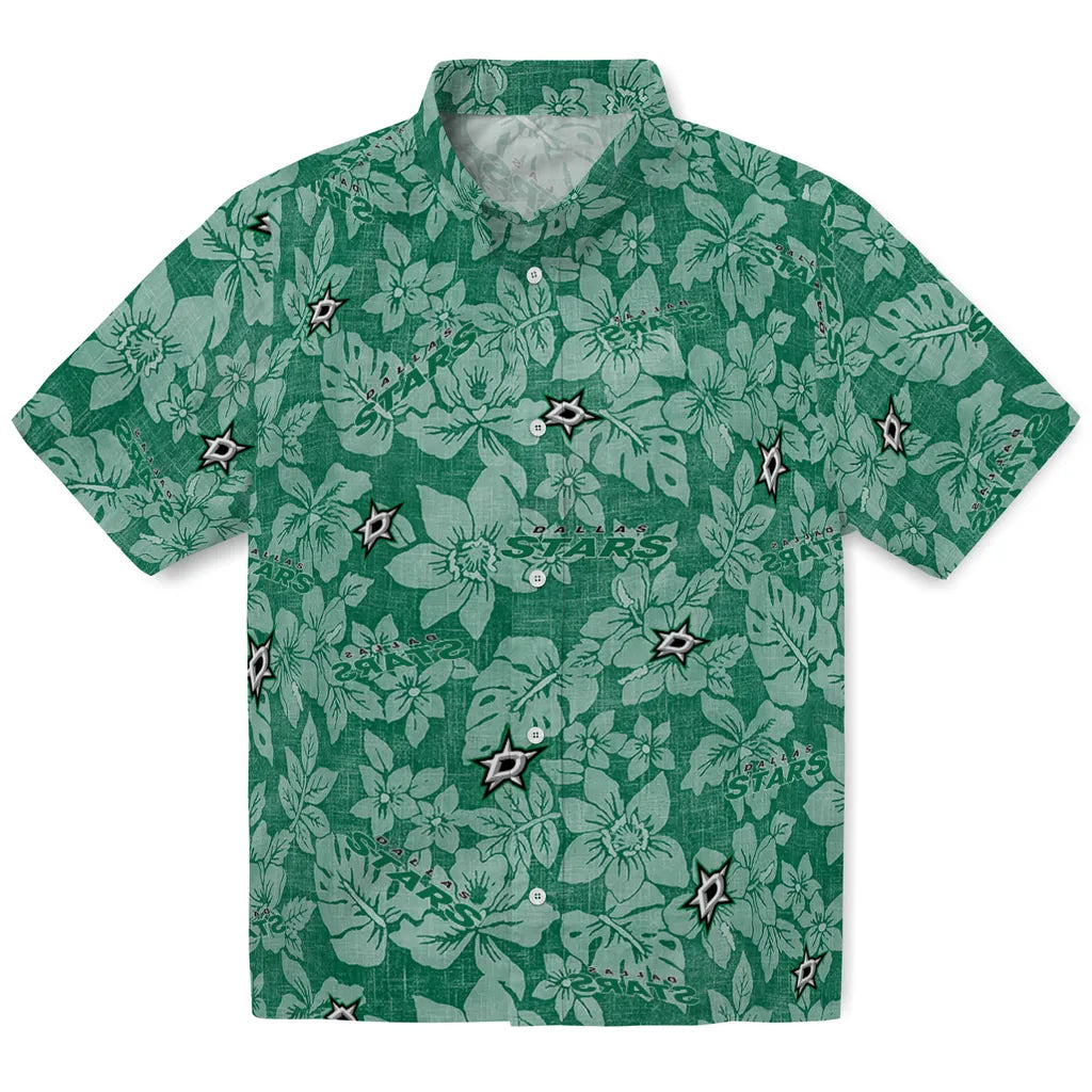 Dallas Stars Hawaiian Shirt - Hibiscus Oasis | Hula Hawaiian Shirts