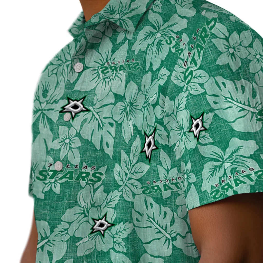 Dallas Stars Hawaiian Shirt - Hibiscus Oasis | Hula Hawaiian Shirts
