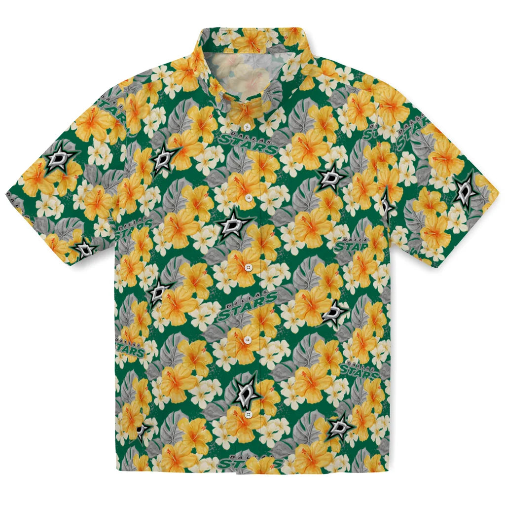 Dallas Stars Hawaiian Shirt - Hibiscus Tropics | Hula Hawaiian Shirts