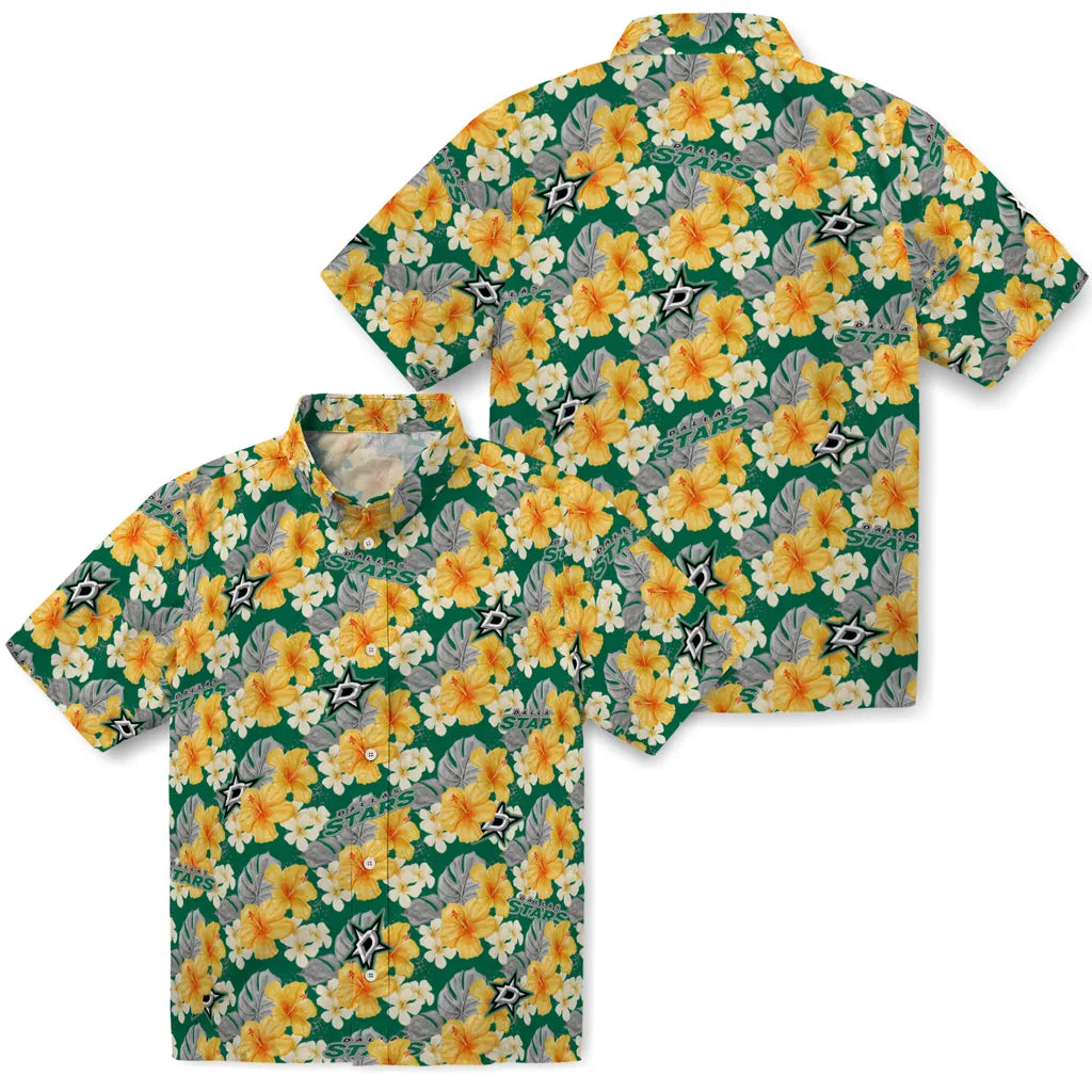 Dallas Stars Hawaiian Shirt - Hibiscus Tropics | Hula Hawaiian Shirts