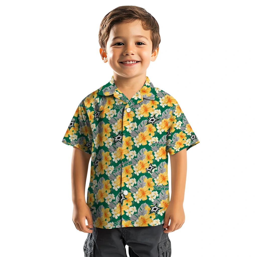 Dallas Stars Hawaiian Shirt - Hibiscus Tropics | Hula Hawaiian Shirts