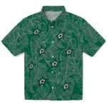 Dallas Stars Hawaiian Shirt - Leaf Outline | Hula Hawaiian Shirts