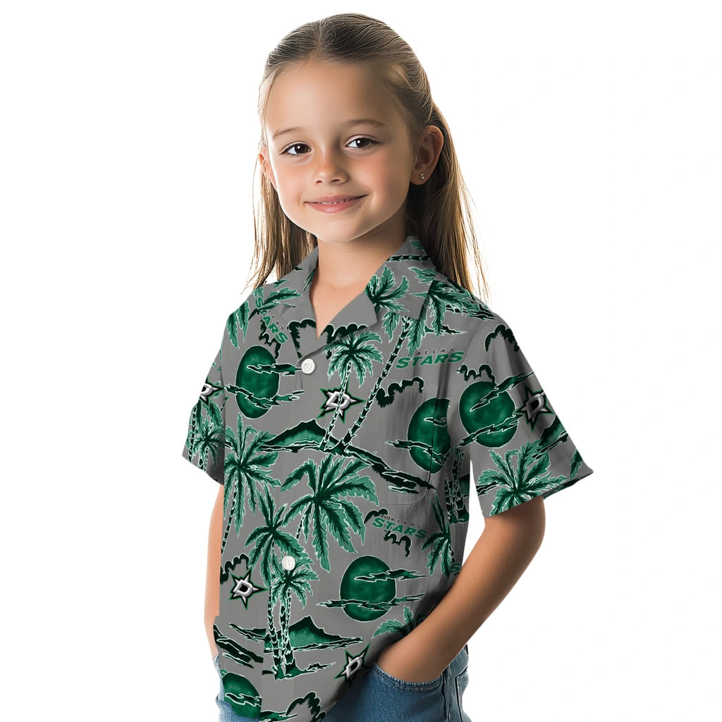Dallas Stars Hawaiian Shirt - Palm Sunset | Hula Hawaiian Shirts