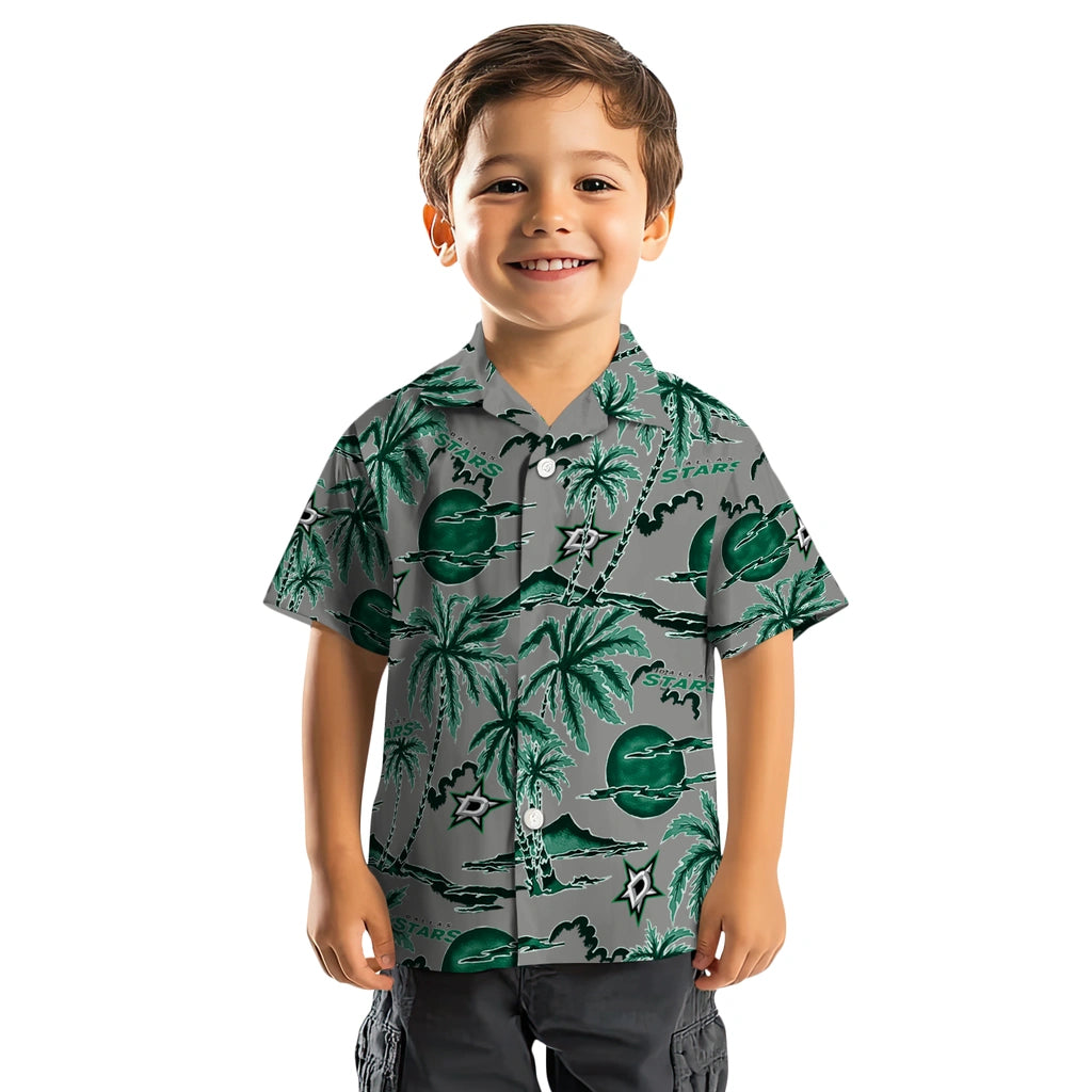 Dallas Stars Hawaiian Shirt - Palm Sunset | Hula Hawaiian Shirts