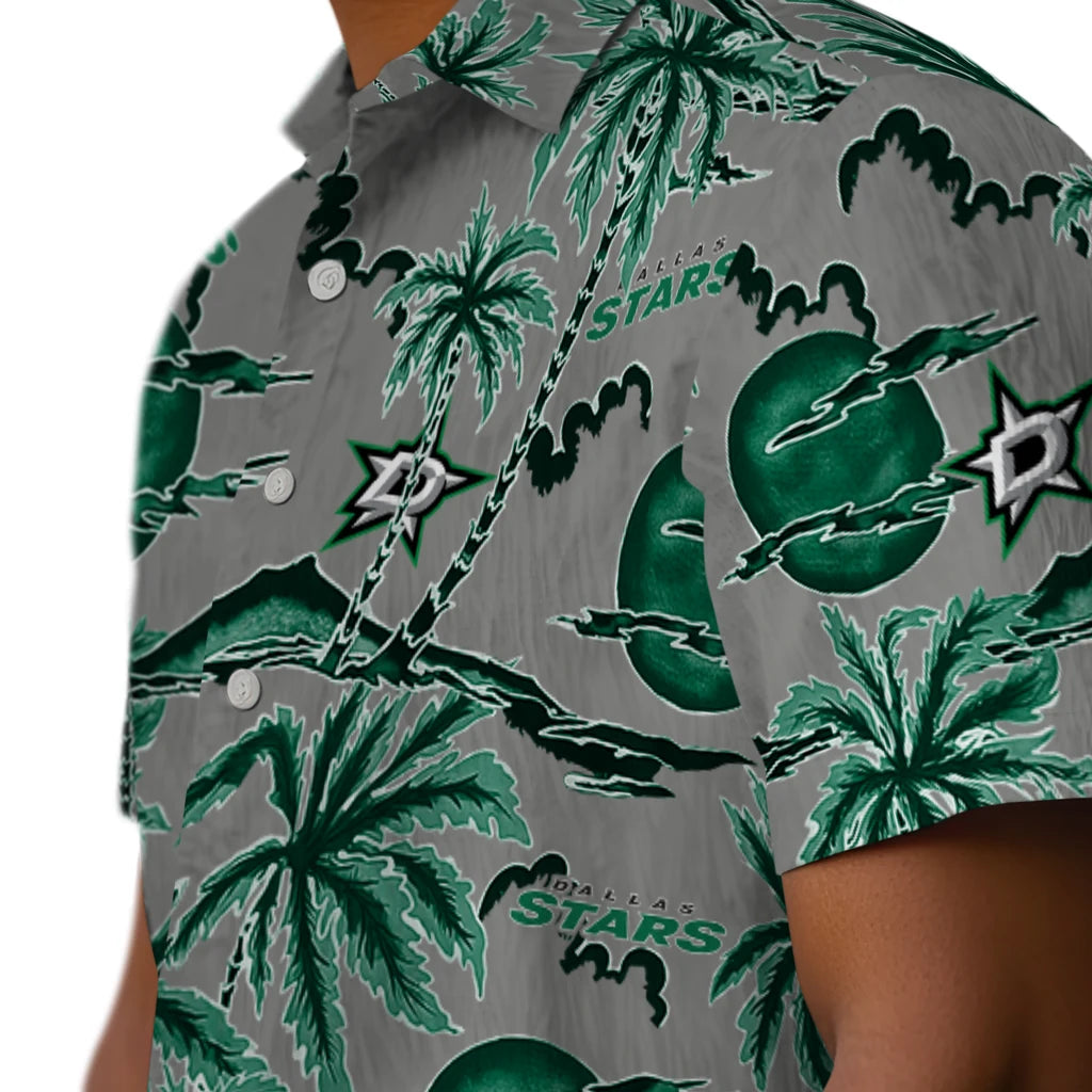 Dallas Stars Hawaiian Shirt - Palm Sunset | Hula Hawaiian Shirts