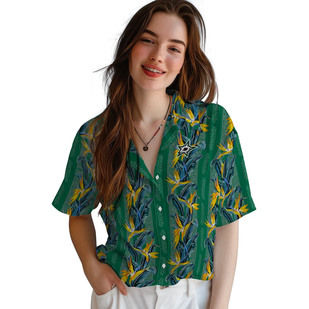 Dallas Stars Hawaiian Shirt - Paradise Vines | Hula Hawaiian Shirts