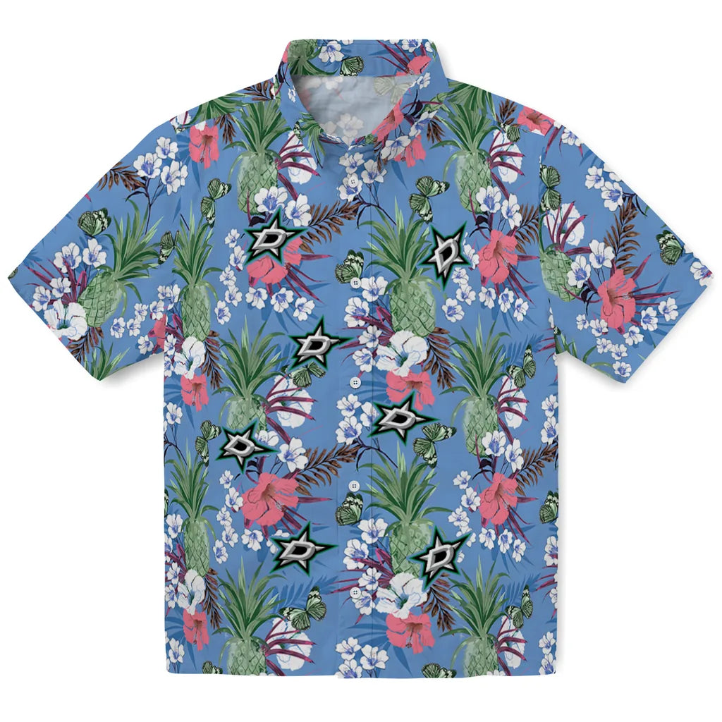 Dallas Stars Hawaiian Shirt - Pineapple Bouquet | Hula Hawaiian Shirts