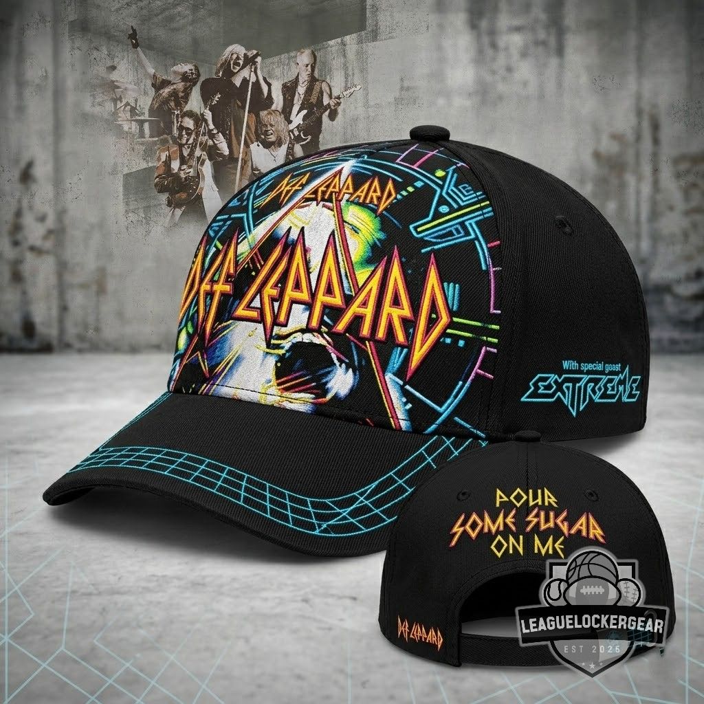 Def Leppard UK & EU Tour 2026 Pour Some Sugar On Me Hoodie - LeagueLockerGear