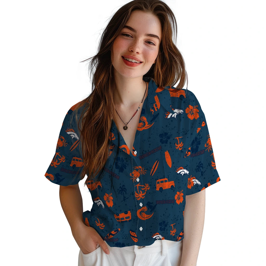 Denver Broncos Hawaiian Shirt - Beach Vibe | Hula Hawaiian Shirts
