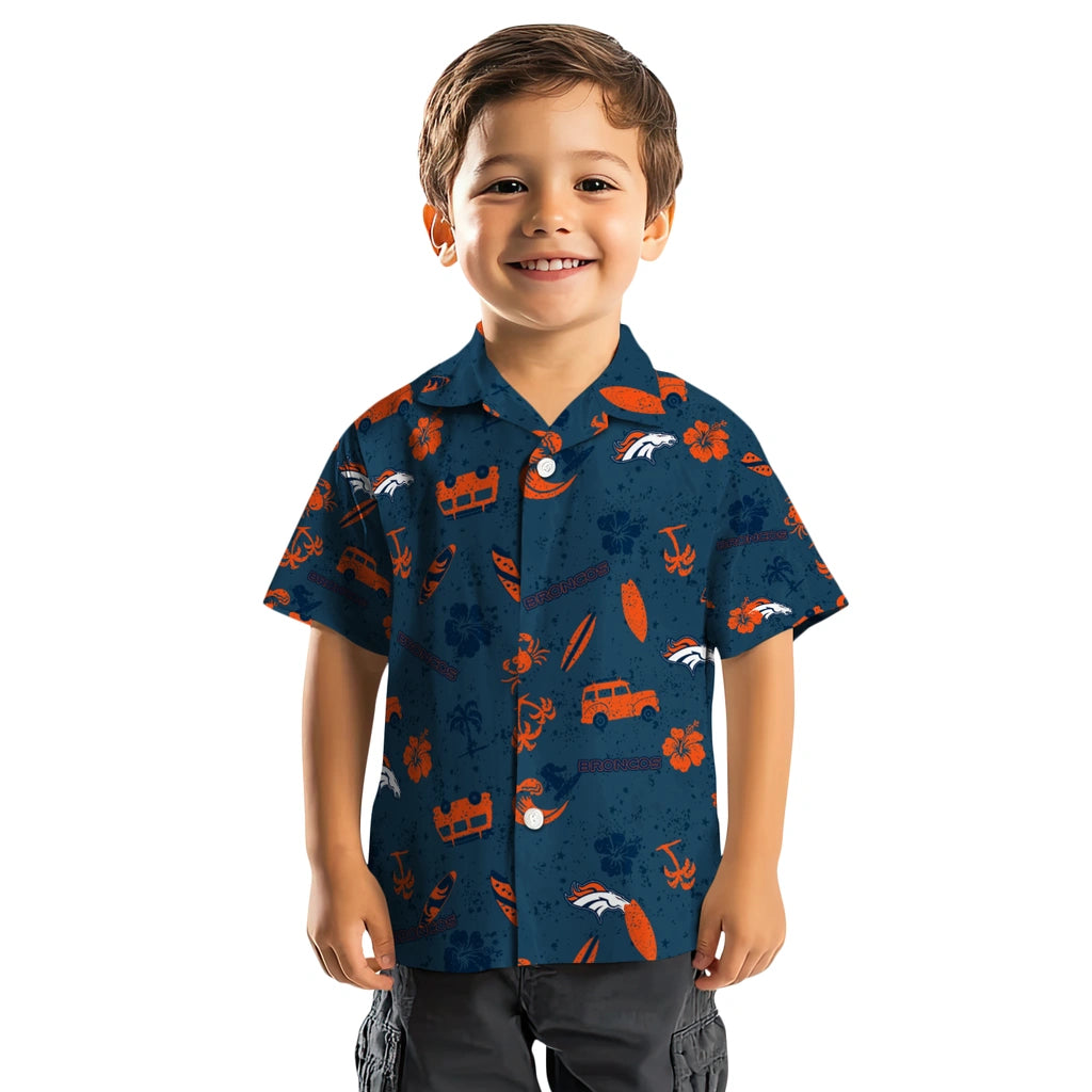 Denver Broncos Hawaiian Shirt - Beach Vibe | Hula Hawaiian Shirts