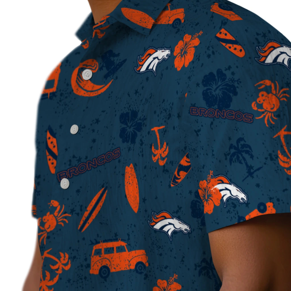Denver Broncos Hawaiian Shirt - Beach Vibe | Hula Hawaiian Shirts