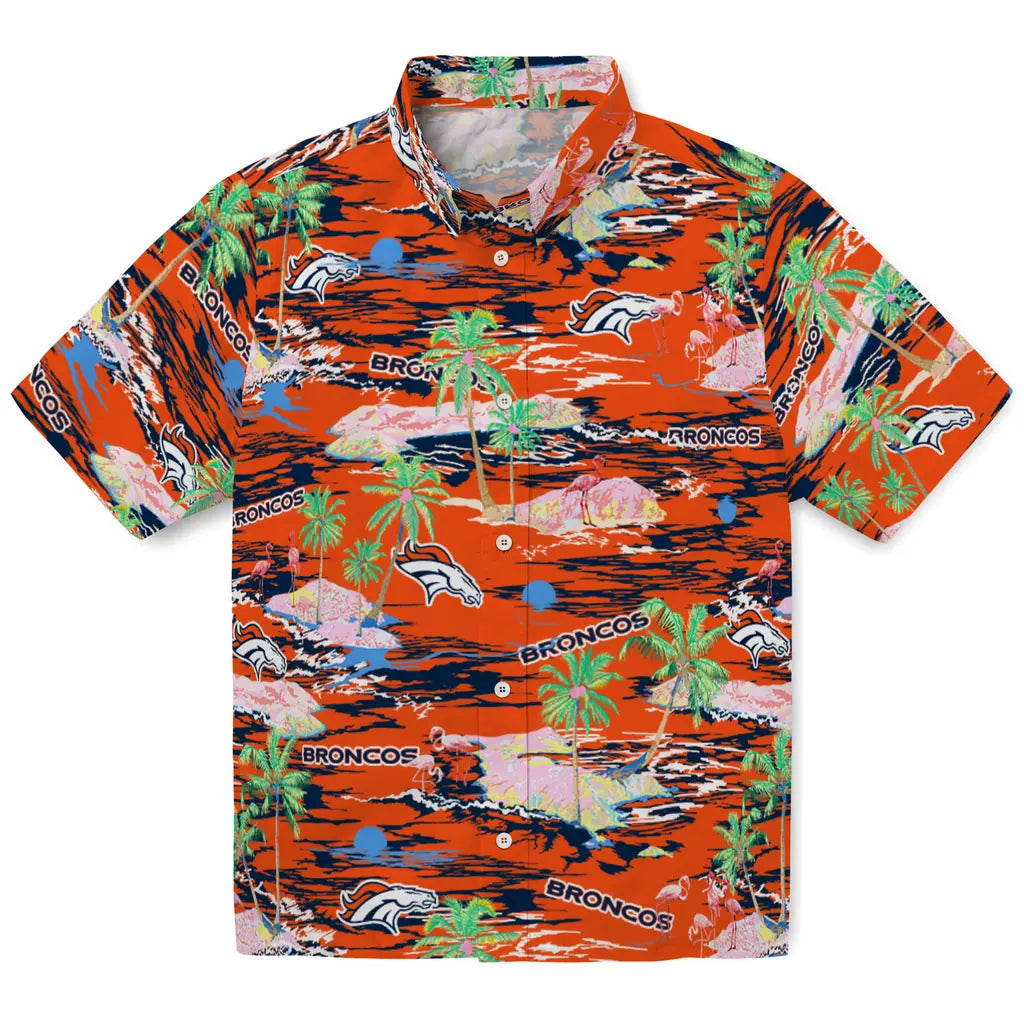 Denver Broncos Hawaiian Shirt - Hawaii Island | Hula Hawaiian Shirts