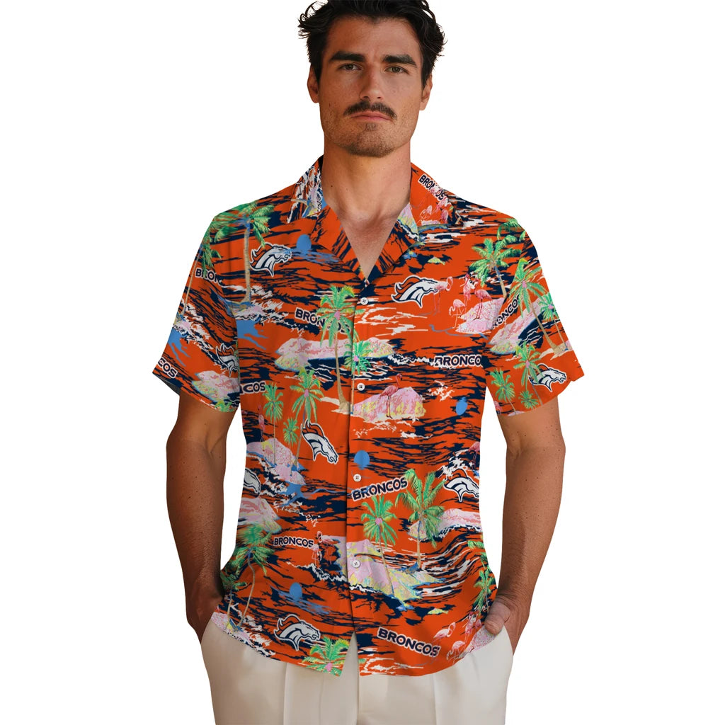 Denver Broncos Hawaiian Shirt - Hawaii Island | Hula Hawaiian Shirts