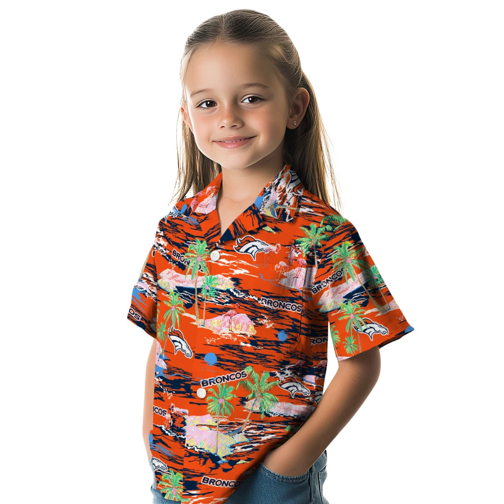 Denver Broncos Hawaiian Shirt - Hawaii Island | Hula Hawaiian Shirts