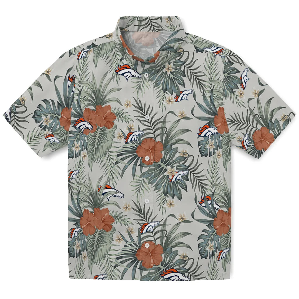 Denver Broncos Hawaiian Shirt - Hibiscus Designs | Hula Hawaiian Shirts