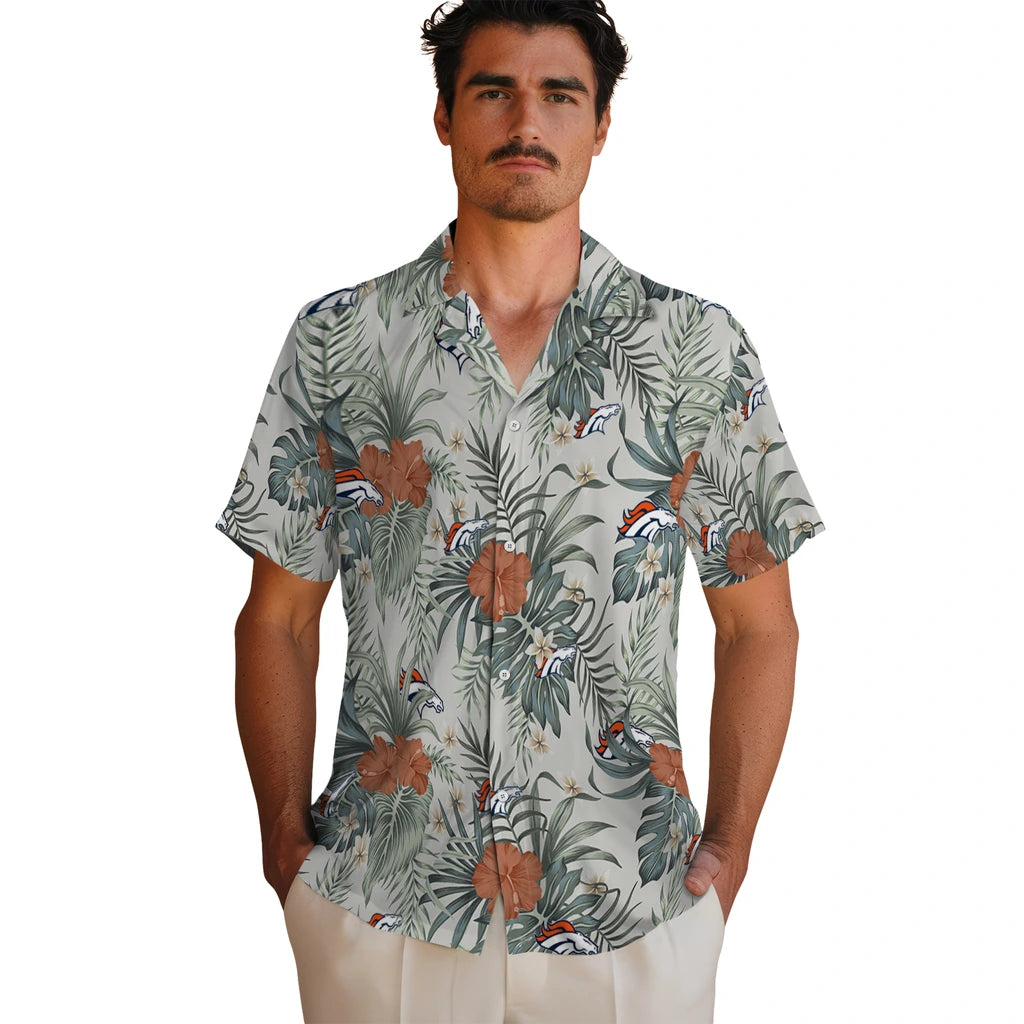 Denver Broncos Hawaiian Shirt - Hibiscus Designs | Hula Hawaiian Shirts