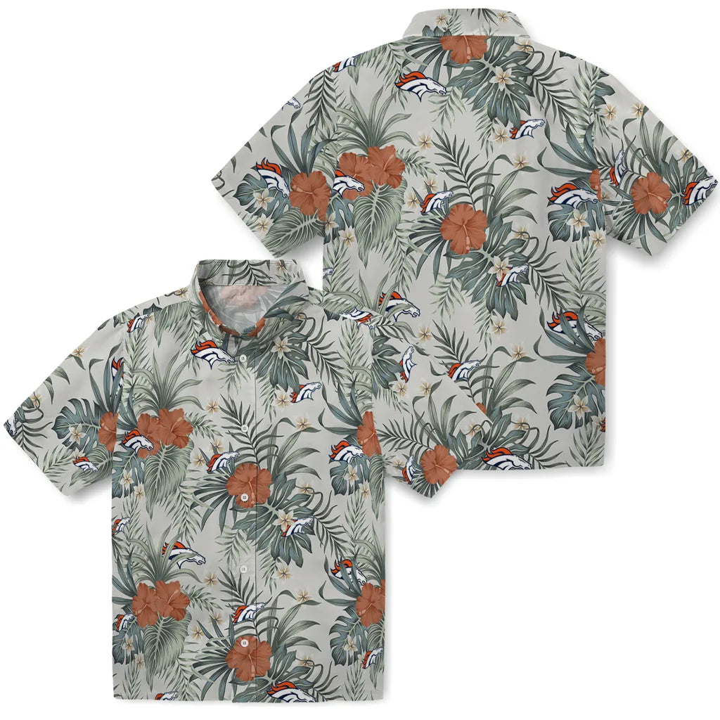 Denver Broncos Hawaiian Shirt - Hibiscus Designs | Hula Hawaiian Shirts