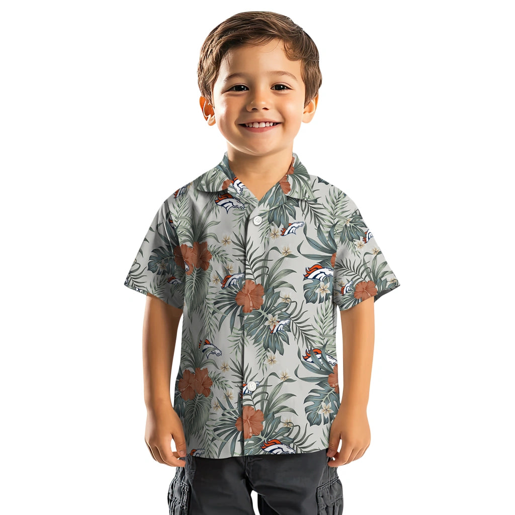 Denver Broncos Hawaiian Shirt - Hibiscus Designs | Hula Hawaiian Shirts