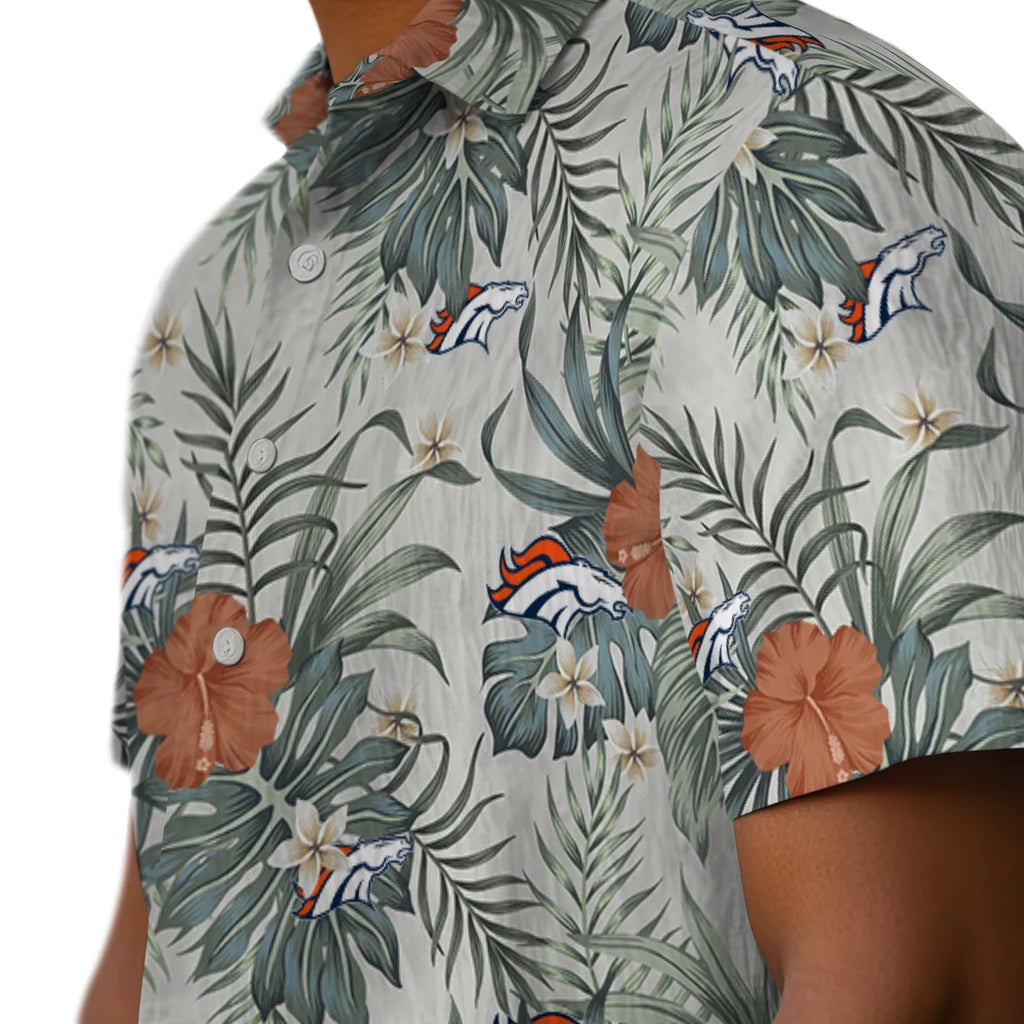 Denver Broncos Hawaiian Shirt - Hibiscus Designs | Hula Hawaiian Shirts