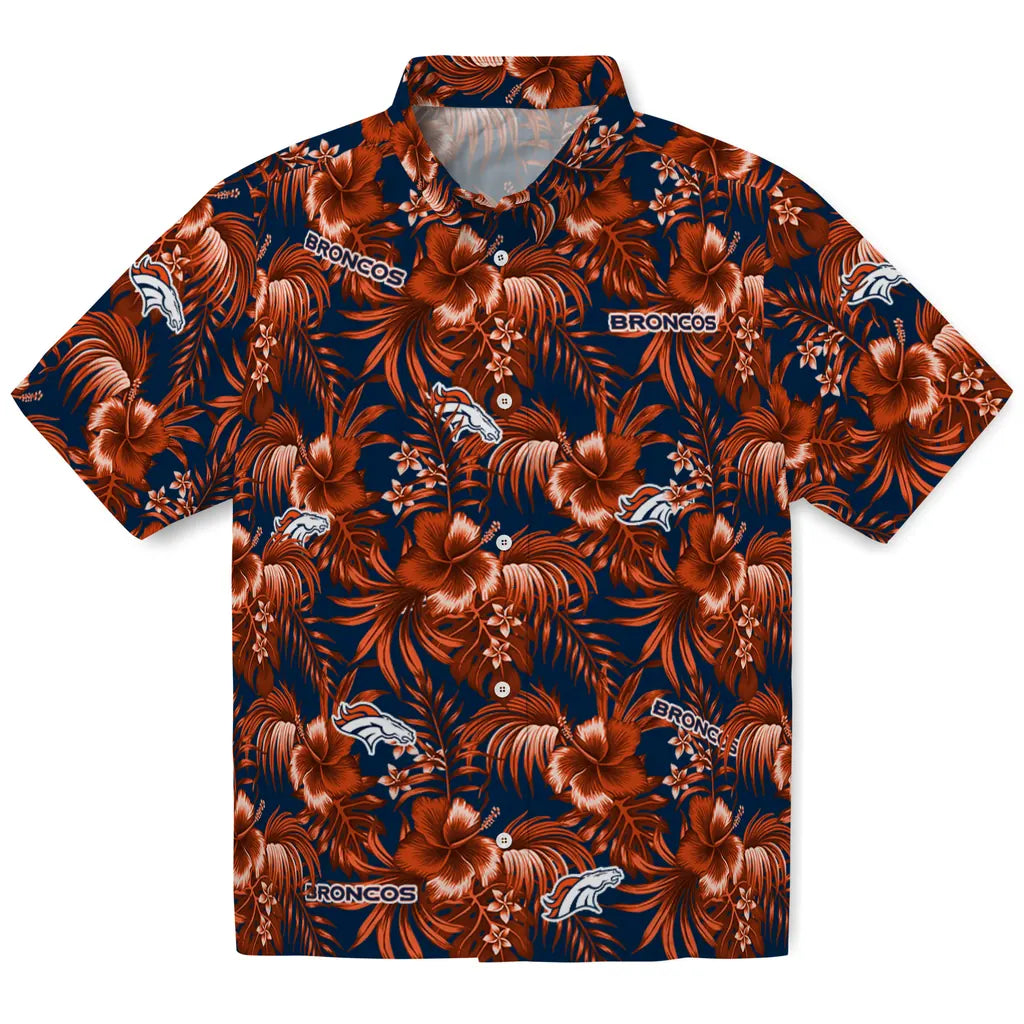 Denver Broncos Hawaiian Shirt - Hibiscus Exotic | Hula Hawaiian Shirts