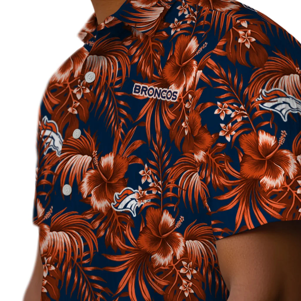 Denver Broncos Hawaiian Shirt - Hibiscus Exotic | Hula Hawaiian Shirts