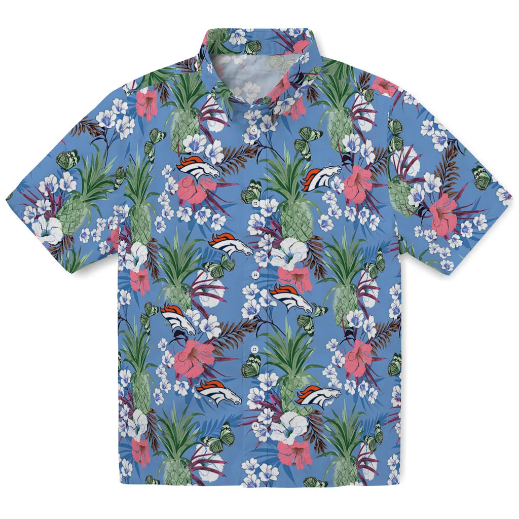 Denver Broncos Hawaiian Shirt - Pineapple Bouquet | Hula Hawaiian Shirts