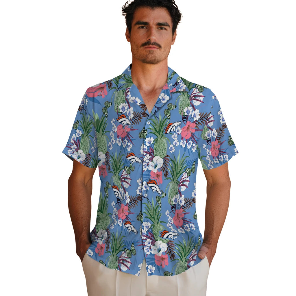 Denver Broncos Hawaiian Shirt - Pineapple Bouquet | Hula Hawaiian Shirts