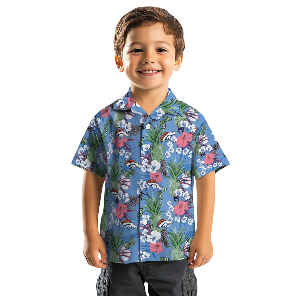 Denver Broncos Hawaiian Shirt - Pineapple Bouquet | Hula Hawaiian Shirts