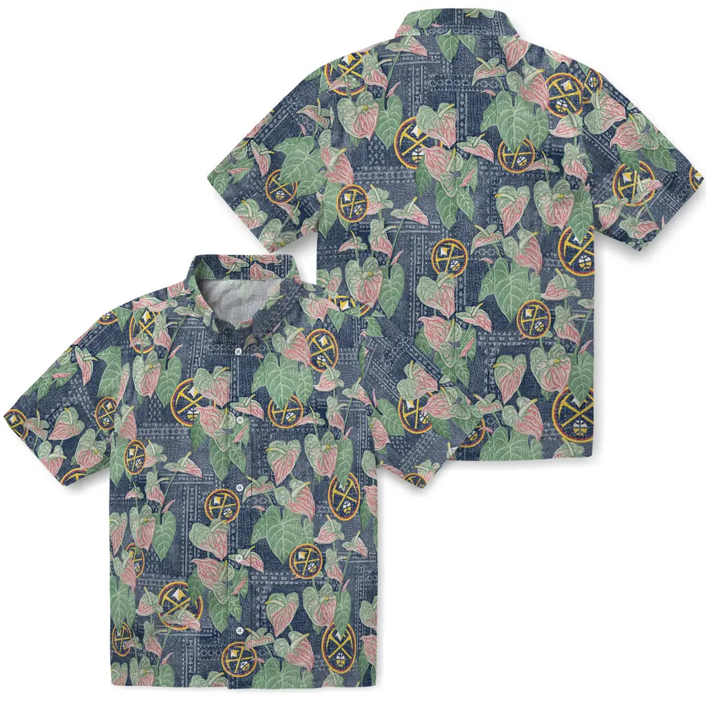 Denver Nuggets Hawaiian Shirt - Anthurium Overlay | Hula Hawaiian Shirts