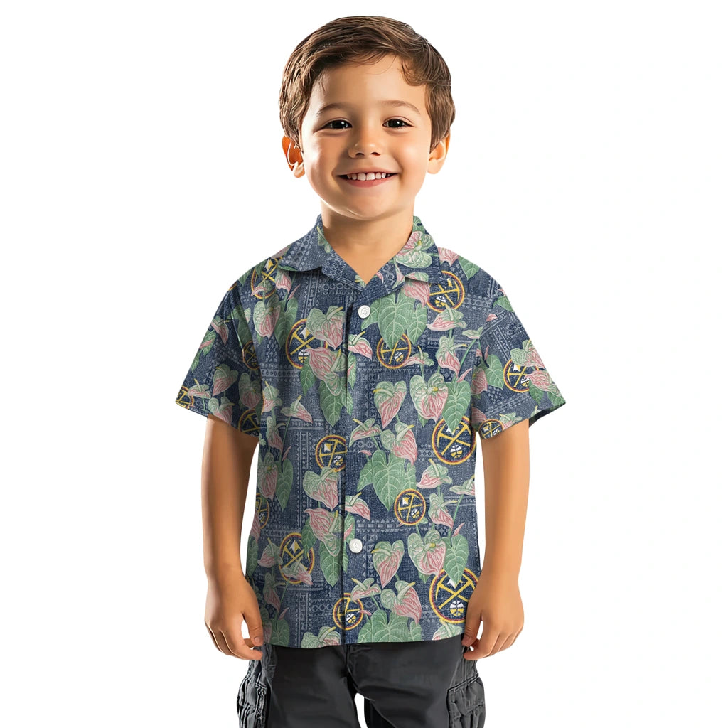 Denver Nuggets Hawaiian Shirt - Anthurium Overlay | Hula Hawaiian Shirts