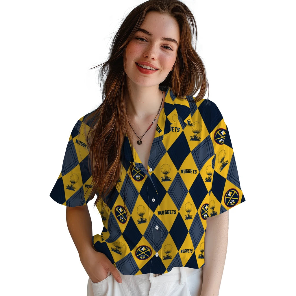 Denver Nuggets Hawaiian Shirt - Golfing Plaid | Hula Hawaiian Shirts