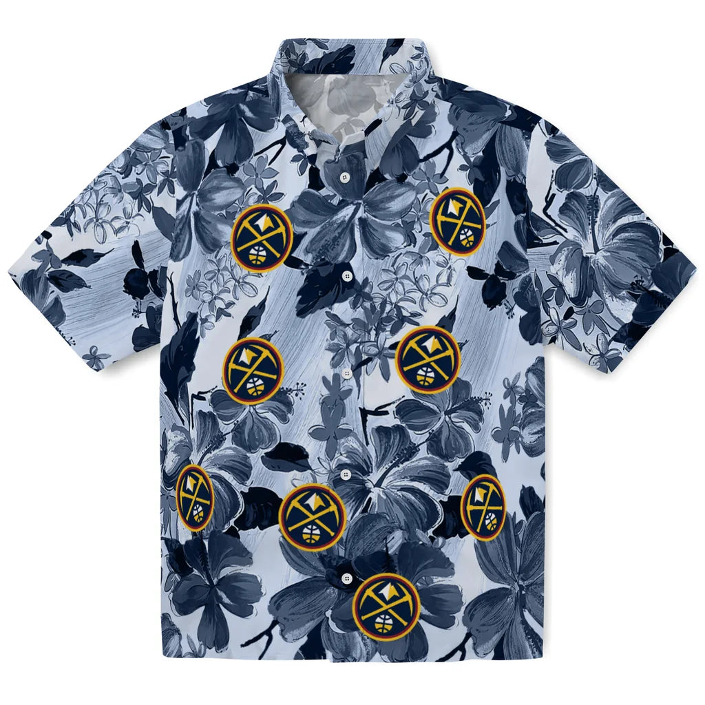 Denver Nuggets Hawaiian Shirt - Hibiscus Arrangement | Hula Hawaiian Shirts