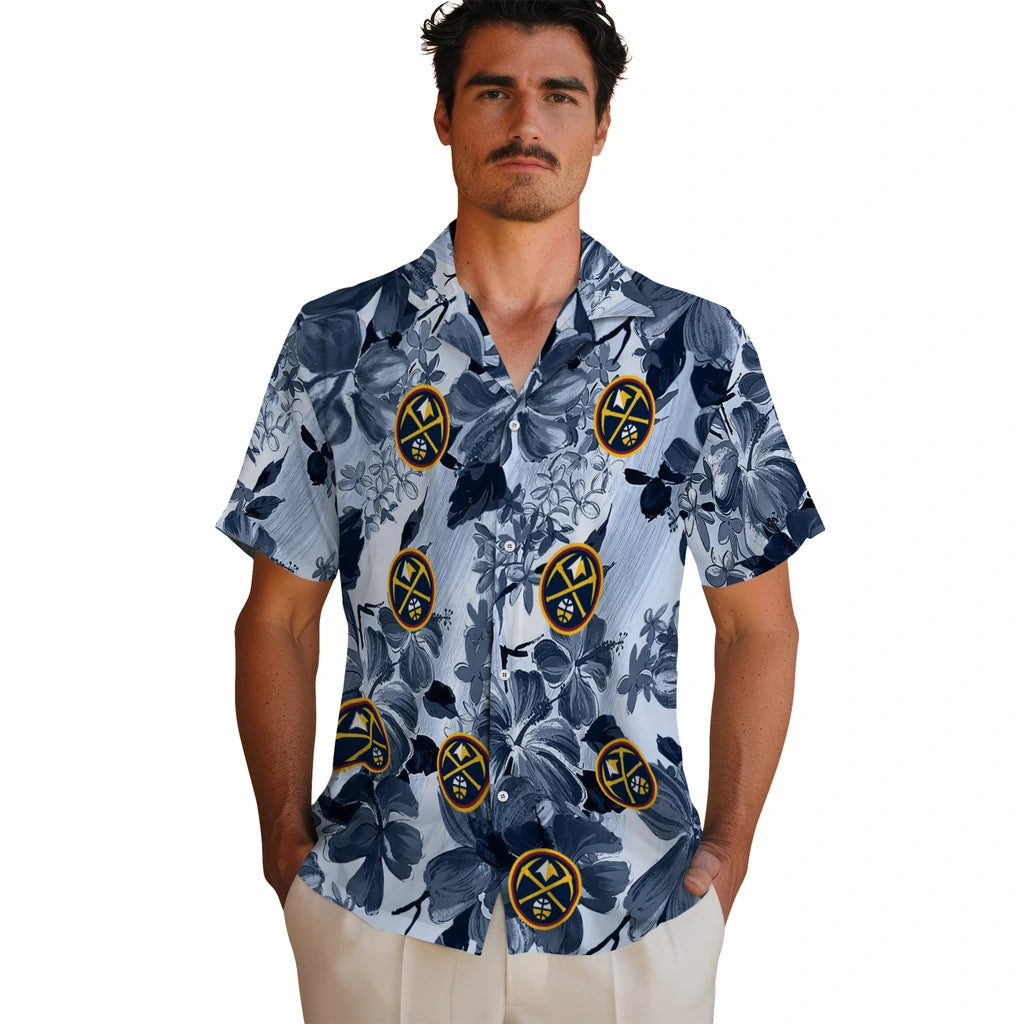 Denver Nuggets Hawaiian Shirt - Hibiscus Arrangement | Hula Hawaiian Shirts