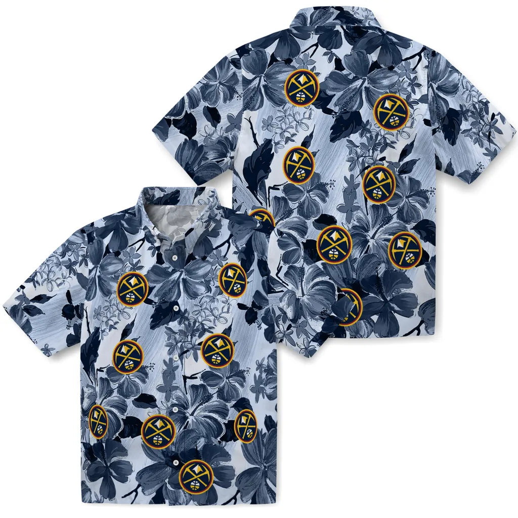 Denver Nuggets Hawaiian Shirt - Hibiscus Arrangement | Hula Hawaiian Shirts
