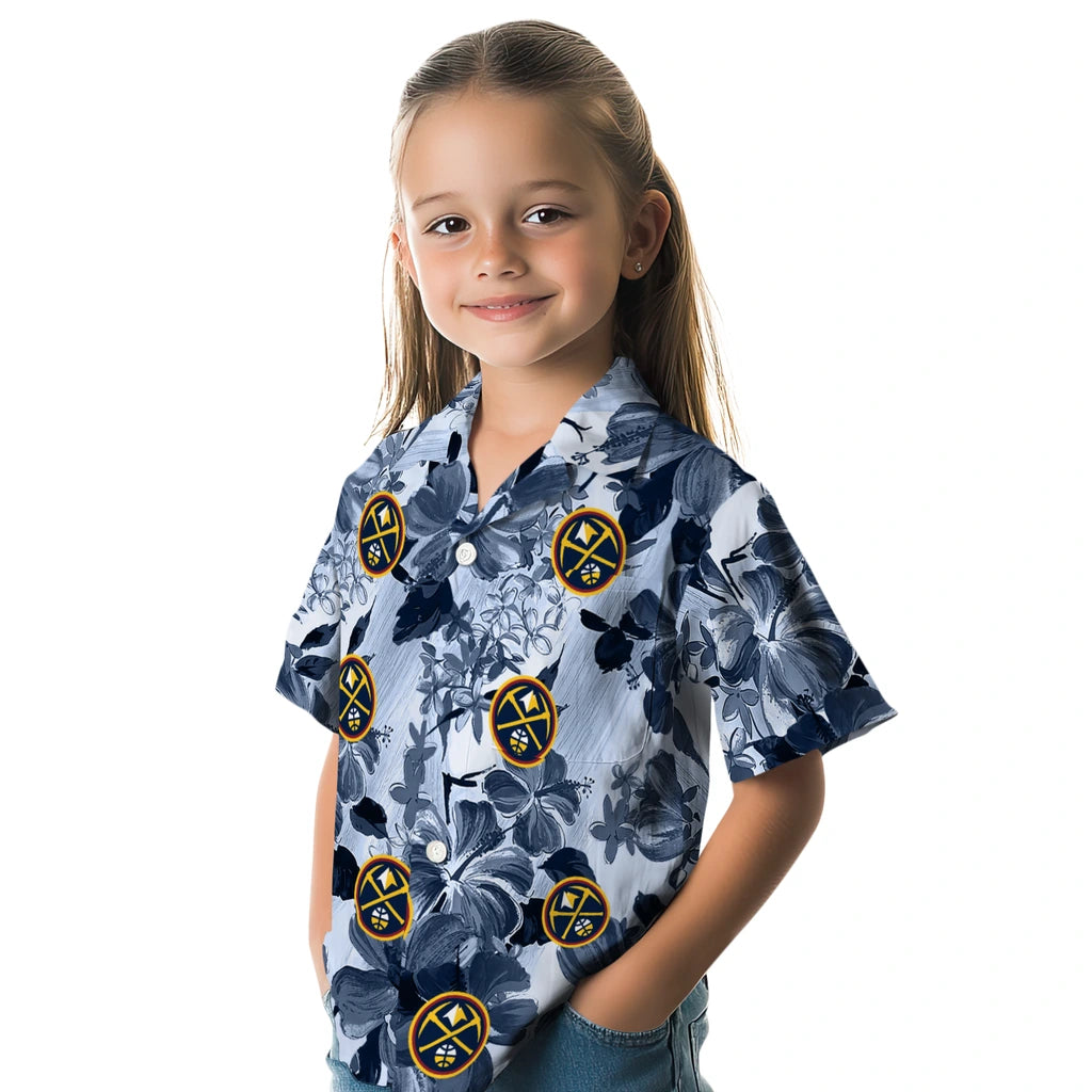 Denver Nuggets Hawaiian Shirt - Hibiscus Arrangement | Hula Hawaiian Shirts