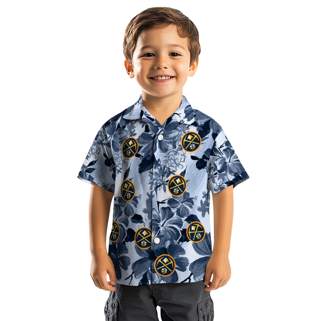 Denver Nuggets Hawaiian Shirt - Hibiscus Arrangement | Hula Hawaiian Shirts