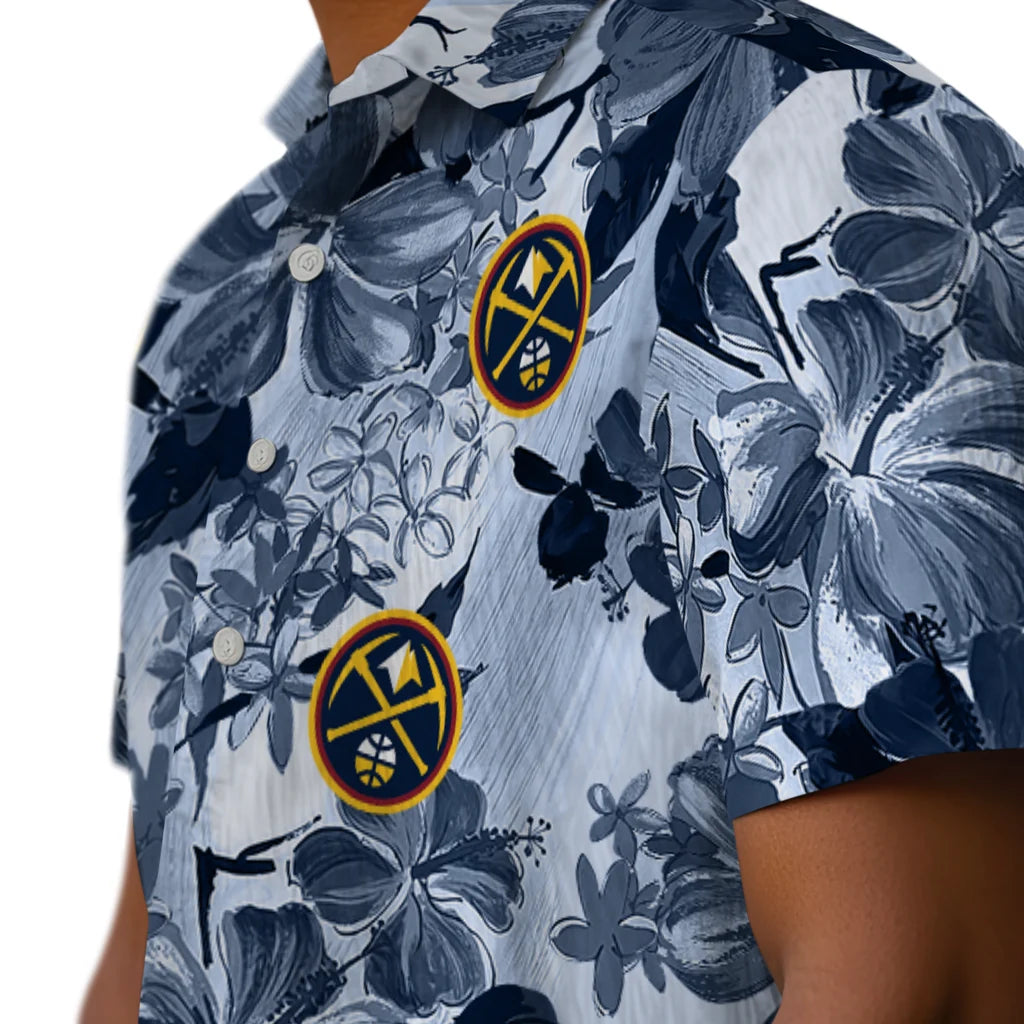 Denver Nuggets Hawaiian Shirt - Hibiscus Arrangement | Hula Hawaiian Shirts