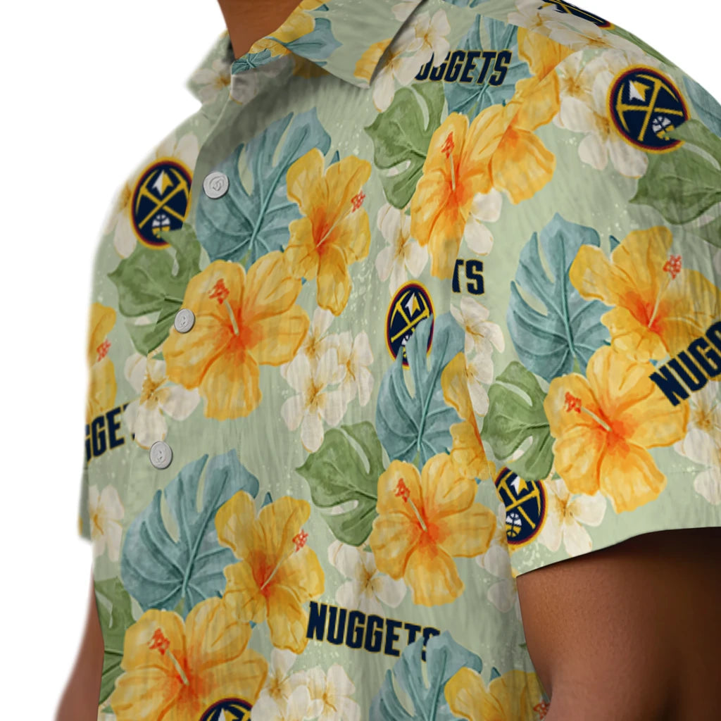 Denver Nuggets Hawaiian Shirt - Hibiscus Mood | Hula Hawaiian Shirts