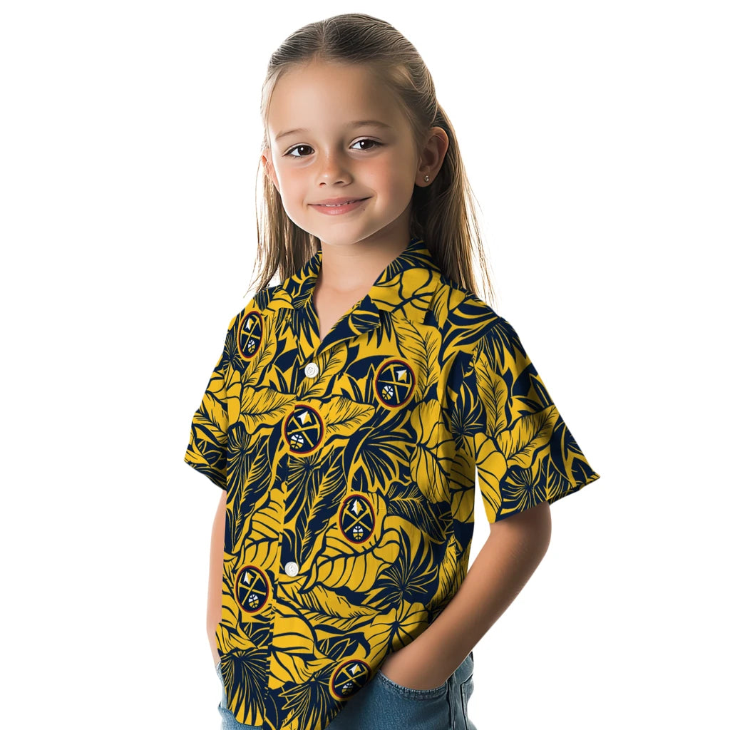 Denver Nuggets Hawaiian Shirt - Monstera Layer | Hula Hawaiian Shirts