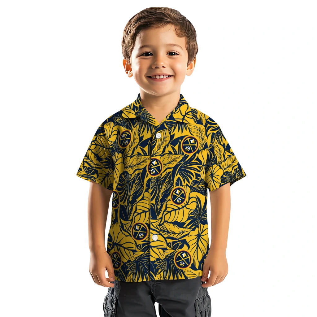 Denver Nuggets Hawaiian Shirt - Monstera Layer | Hula Hawaiian Shirts