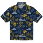 Denver Nuggets Hawaiian Shirt - Palm And Clouds | Hula Hawaiian Shirts
