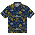 Denver Nuggets Hawaiian Shirt - Palm And Clouds | Hula Hawaiian Shirts