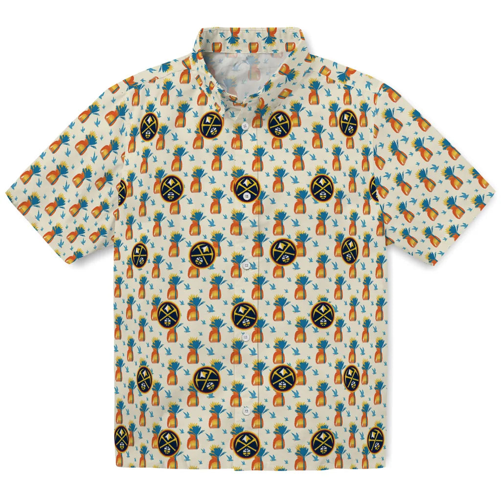 Denver Nuggets Hawaiian Shirt - Pineapple Delight | Hula Hawaiian Shirts
