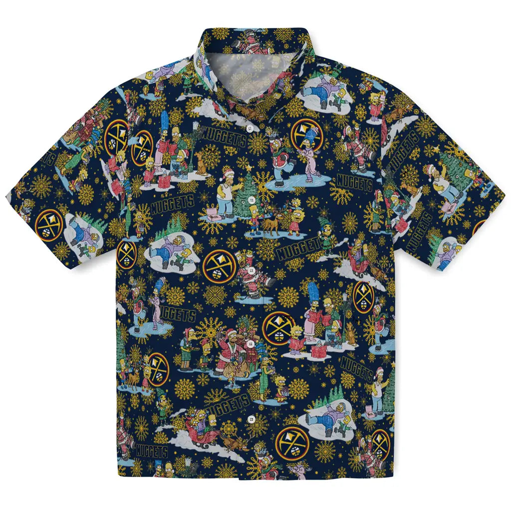 Denver Nuggets Hawaiian Shirt - Simpsons Christmas | Hula Hawaiian Shirts