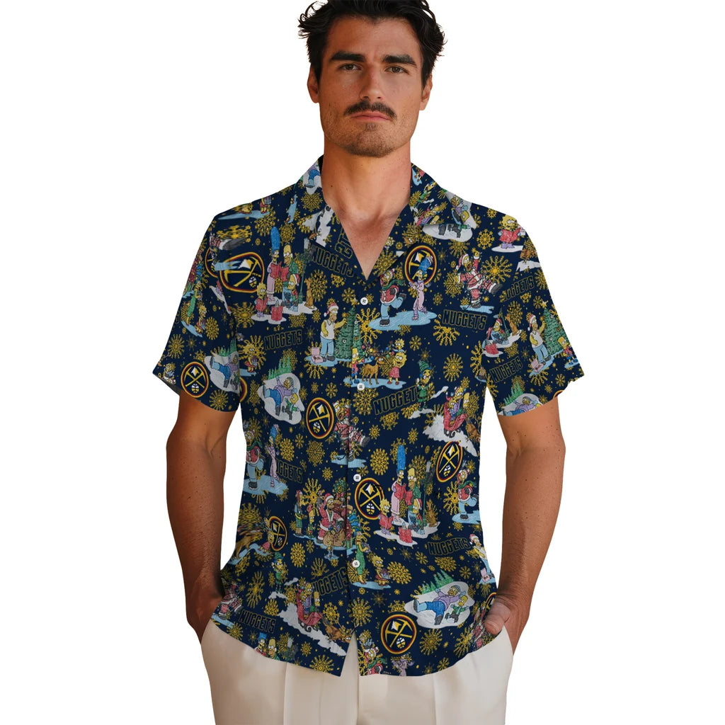 Denver Nuggets Hawaiian Shirt - Simpsons Christmas | Hula Hawaiian Shirts