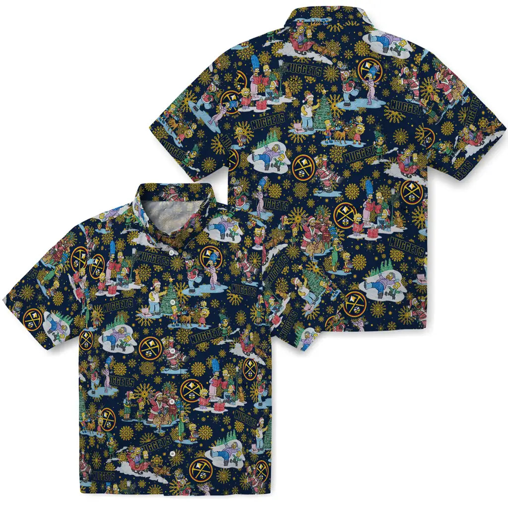 Denver Nuggets Hawaiian Shirt - Simpsons Christmas | Hula Hawaiian Shirts