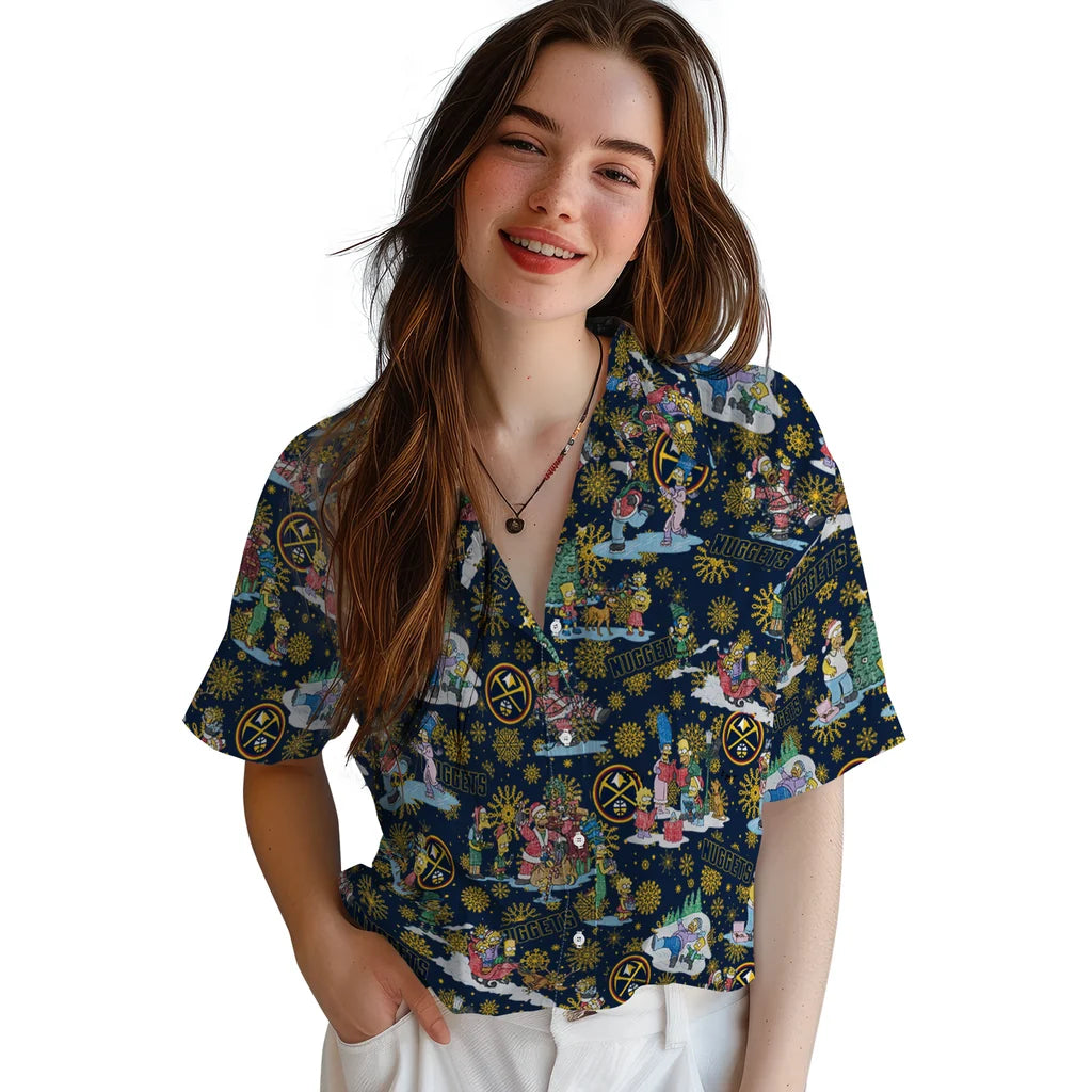 Denver Nuggets Hawaiian Shirt - Simpsons Christmas | Hula Hawaiian Shirts